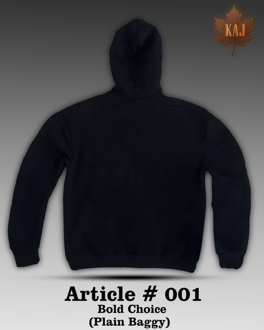 Black Baggy Hoodie | Plain