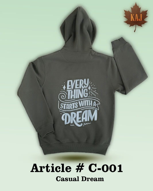 Olive Green Casual Hoodie | Casual Dream