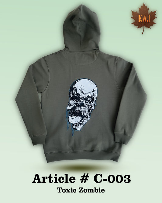 Olive Green Casual Hoodie | Toxic Zombie