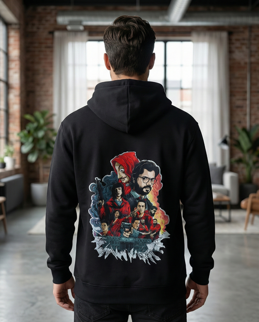 Black Baggy Hoodie | Money Heist